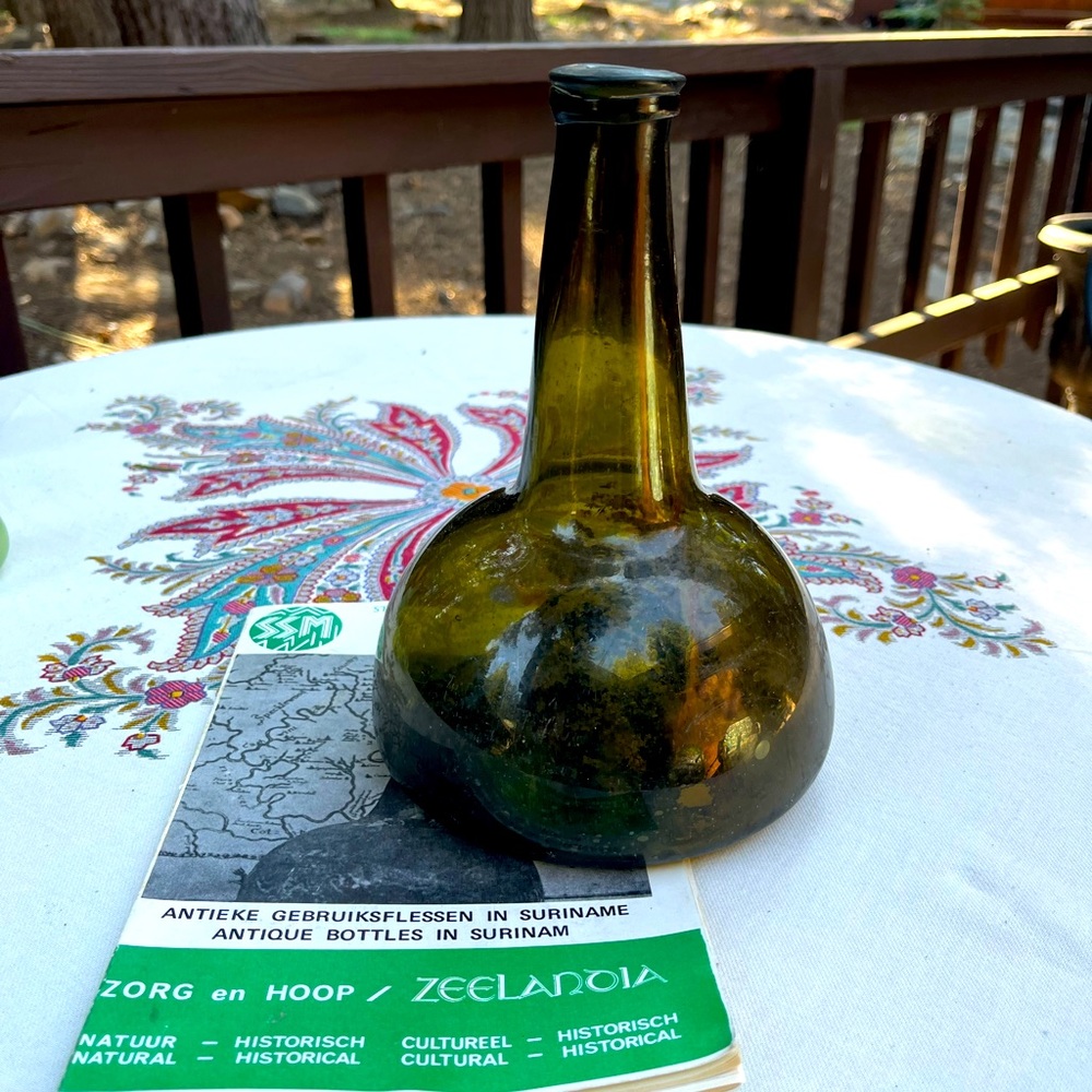 Antique Glass Bottle Surinam